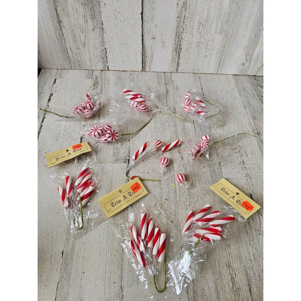 Vintage raz imports peppermint candy ornament clip decor‎ Xmas tree